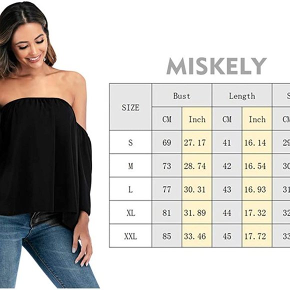 Women's Summer Off Shoulder Blouses Short Sleeves Sexy Tops Chiffon Ruffles - Picture 7 of 7